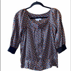 See By Chloe 3/4 Sleeve Silk Peter Pan Blouse 2